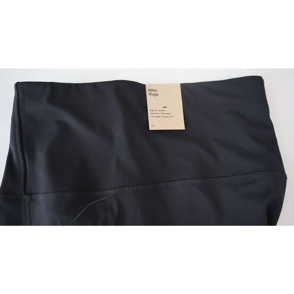 Nike Yoga DR7800 Women's Plus Sz 2XL Black Dri-Fit High Rise 7/8 Yoga Pants - Picture 4 of 8